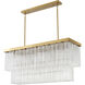 Canada 14 Light 48 inch Satin Brass Chandelier Ceiling Light
